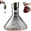 Yonynn Decanter per vino, 1500 ml, caraffa trasparente per vino, con aeratore, decanter per filtrazione, decanter Winsess, caraffa per vino rosso con dispenser integrato (cristallo)