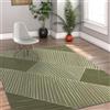 AAFUOO Tappeto Verde Salvia 100x150cm Tappeti Geometrici Moderni Soggiorno Camera da Letto, Tappeto a Righe Bianche, Tappeto Morbido e Antiscivolo per Cucina, Ufficio, Corridoio
