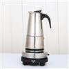 Gaabungky Caffettiera classica in acciaio inox, 500 W, 220 V, struttura stabile, funzione potente 200 ml/300 ml, caffettiera moka leggera e portatile per cucina (caffettiera da 300 ml)