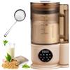 Generic Macchina per Latte di Soia e Frutta Secca 1,5L, Macchina Automatica 8 in 1 per Latte Vegetale con 12 Lame, Timer 24h, Funzione Mantieni Caldo, Coperchio Insonorizzato, Auto-Pulente per Uso Dome white