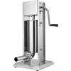 Zelsius | Macchina per riempire salsicce professionale in acciaio inox + quattro diversi tubi di riempimento | insaccatrice, pressa per salsicce, macchina con cambio a due velocità (5 Litro, argento)
