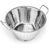Forgast Scolapasta Perforato con Manico Due Manici 32 cm, Acciaio Inossidabile Inox, Colapasta Colabrodo Collino Cucina per Pasta, Verdura, Frutta, Argento