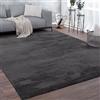 Paco Home Tappeto Salotto Pelo Corto Monocolore Design Moderno Morbido Grigio Antracite, Dimensione:240x340 cm