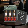 GIDRLL Tanica bar in metallo, mini bar con serratura portatile con scomparti in legno, come regalo per uomini, bar mobili, 35 x 15,5 x 47 cm