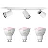 Philips Hue Philips myLiving Kosipo Faretto da incasso Bianco - 3 punti luminosi - Barattoli da incasso Incl. Philips Hue White & Color Ambiance GU10 - Bluetooth