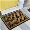 Teppich-Traum Raschietto per scarpe con ornamenti & bordo - resistente cocco marrone nero, 40 x 60 cm