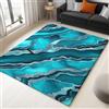 Generico Tappeto Salotto Trama Di Marmo Blu 180x240cm Tappeti Camera da Letto Lavabile, Tappeto Soggiorno Pelo Corto Moderni Morbido Antiscivolo Tappeti Decor