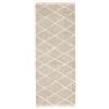 TESSO LIVING Tappeto Salotto Moderno 120 x 160 cm Beige, Motivo Diamante, Tappeto Moderno a Pelo Alto, Super Morbido
