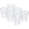 OMADA 6 Bicchieri in Plastica Rigida da 275 ml, Riutilizzabili e Impilabili | Set Bicchieri Acqua per Feste o Party, 8x H10 cm, In Plastica Resistente, Collezione Samba