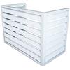 Tqertrtfxa Copertura unità esterna in alluminio grande,Copertura decorative per climatizzatore,ridurre il rumore,materiale esterno,copertura vegetale,Adatto per la protezione all'aperto (Color : White, Size :