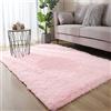 Jyswx Tappeto Peloso Salotto - Tappeti Soggiorno Moderni Grandi Dimensioni - Tappeto Lavabili Antiscivolo per Camera da letto, Rosa, 200 x 230 cm