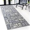 Floordirekt Mannheim - Tappeto passatoia con motivo a imbracature sottili, su misura, per cucina, corridoio e soggiorno, colore: grigio (80 x 350 cm)