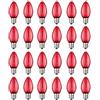Generic Lampadine colorate a candela in plastica C7 E12 1W Lampadina LED multicolore per compleanno 110V 220V Luci decorative per esterni (colore: rosso)