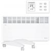 WARMTEC Riscaldamento elettrico 2000 W | Riscaldamento a convettori con WiFi, e display LCD e classe di protezione IP24 | Radiatore a convezione a risparmio energetico da parete o da appoggio | Bianco
