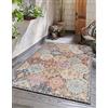 the carpet Palma - Tappeto robusto per esterni ed interni, design moderno, resistente alle intemperie e ai raggi UV, adatto anche per cucina o sala da pranzo, multicolore, 140 x 200 cm