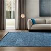 SIMPEX Tappeto in Cotone Blu 120x170 cm Lavabile Stile Boho Vintage Kelim Pelo Corto Antiscivolo Morbido Tinta Unita Mélange per Soggiorno Camera Studio Cucina
