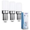 E-QUICKLY Lampadina forno - attacco piccolo E14, 4W (Equivalenti a 30W), 360 Lumen, Luce bianco fredda 6000K, lampadine led in vetro temprato, lampada adatta per frigorifero, 3PZ