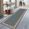 Generic Tappeto blu grigio per corridoio, scale da cucina, retro antiscivolo, tappeto runner extra lungo 100 300 cm, resistente e stretto tappeto per corridoio (dimensioni: 100 x 300 cm)
