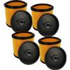 vhbw 4x filtro a pieghe piatte compatibile con Parkside (Lidl) PNTS 1500 B2, 1500 A1, 1400 F2, 1400 E2, 1400 D1 aspiratore - nero/giallo