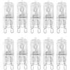 UGEFKMQ Lampadina Alogena G9 20W 230V 360° Luce Dimmerabile G9 Lampada Alogena Trasparente Capsula Lampadine Alogene G9 230V 40W Bianco Caldo 10Pc 60W