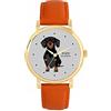 Toff London Black Dachshund Dog Watch Ladies 38mm Case 3atm Resistente all'acqua Movimento al quarzo progettato su misura Lusso alla moda