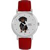 Toff London Black Dachshund Dog Watch Ladies 38mm Case 3atm Resistente all'acqua Movimento al quarzo progettato su misura Lusso alla moda