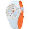 ICE-WATCH - ICE duo chic Light blue orange - Orologio blu da Donna con Cinturino in silicone - 023278 (Small)