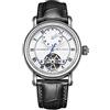 Sea Gull SEA-GULL Seagull Orologio da uomo GMT Orologi Scheletro Volano Orologio per Uomo Orologio Automatico Master Series 519.11.6041, Nero , Cinturino
