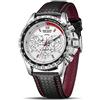 MEGIR MN8105G - Orologio da polso da uomo, sportivo, al lavoro, analogico, al quarzo, luminoso, con cinturino sottile in silicone
