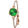 DSJMUY - Orologio da donna analogico al quarzo con mosaico con diamanti e bracciale da donna, impermeabile, con bracciale in oro rosa, orologio da polso da donna