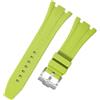 ROUREOX Cinturino in Gomma 26mm con Fibbia Metallica per G-SHOCK GA-2100 Series/AP 3rd-Fibbia Verde + Argento