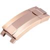 ROUHO 16 x 9 mm Acciaio Inossidabile Chiusura Cinturina - Orologio Scivolante Serratura Fibbia Sostituzione per Rolex Daytona Submariner Oyster Datejust Explorer-Oro Rosa