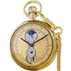 VIGOROSO Orologio da tasca vintage in rame da uomo - Secondi 24 ore - Sub-Quadranti in una scatola