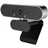 BeYourself - Webcam Full HD | 1080P | rotazione a 360 gradi | messa a fuoco automatica | Microfono | Webcam USB 2.0 per videochiamate, studio, conferenze, registrazioni | per Windows, Mac e Android