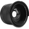 Vikye Obiettivo Fisheye Ultra Grandangolare 0,35x con Macro, Compatibile AF IR, Vetro Ottico Ad Alte Prestazioni per la Fotografia Diurna e Notturna (55 mm)
