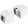 ALLNET TP-TP Kupplung CAT6A Buchse 1:1 8-pol. RJ45 magnetico Sicherungskupplung 50er Bulk Set Abwurfbuchse PoE fähig