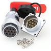 DRRI WEIPU WS28 10-Pin AC DC Circuito Segnale LED Heavy Duty Paratia Industriale Spina Femminile Presa Maschio Metallo Aviazione Connettore Circolare