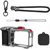 Shurhome Impugnatura compatta in alluminio per fotocamera con texture antiscivolo e fessura per scarpe a freddo per modelli speciali, film d'avventura, fotografia di strada, accessori per impugnatura