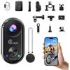 Camlance Mini Action Cam 4K,20 MP Portatile Body Cam,6 Assi Stabilizzata POV Camera,Macchina Fotocamera Subacquea 40M,WiFi Mini Videocamera Magnetica e Accessori di Montaggio