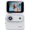 Generic Action Camera 4K W/HD stabilizzazione dell'immagine e schermo flip per ciclismo sul petto, videoregistratore panoramico a 360 ° per terreni robusti (bianco) professionale e alla moda