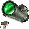 Generic Telescopio monoculare con adattatore per smartphone e treppiede, ad alta potenza con visione chiara in condizioni di scarsa illuminazione, per bird watching e osservazione delle stelle