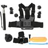 Tbest Universal Action Camera Accessories Kit 6 in 1 Bocpie Sportive Multipolumi Cinghia di Testa Regolabile Supporto Petto per Escursionismo Sci Ciclismo 7 5