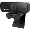 QOMO Webcam 1920 X 1080P, 5MP, CMOS, 30 FPS, 65 gradi, microfono integrato, USB 2.0, webcam, nero (QWC-004)