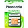 Panasonic P6E/4BC - Batterie ricaricabili EVOLTA mignon AA, 1,2 V, 1900/2050 mAh, confezione da 4