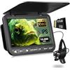 BJdfgE Telecamera subacquea da pesca 7''HD 1080P con DVR-32GB, telecamera portatile for la sul ghiaccio batteria agli ioni di litio 10000 mAh, IR e LED for il buio(25m with DVR)