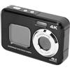 Jectse Fotocamera Subacquea 4K, Fotocamera Impermeabile con Zoom Digitale 48MP 16X con Doppio Schermo per Selfie, Fotocamera Digitale Galleggiante con Messa a Fuoco Automatica da (BLACK)