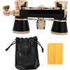 Grcfumo Telescopio binoculare da opera 3X25, binocolo da teatro con panno e manico per pulire, occhiali da teatro portatili per adulti e bambini in concerti di teatro dell'opera (Black)