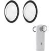 YUULNMOP 2 custodie protettive per obiettivo Ricoh Theta SC2/S/V, pellicola protettiva adesiva per fotocamera Ricoh Theta SC2, antigraffio e ad alta trasparenza