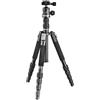 Mantona Cavalletto fotografico da viaggio DSLM Travel Evolution 2252-RA regolabile fino a 147 cm, max 8 kg, con testa a sfera, Treppiedi Stativo fotografia