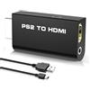 sartyee New PS2 to HDMI Converter Adapter, Video Converter with 3.5mm Audio Output for HDTV HDMI Monitor, with USB Power Cable, Supports All PS2 Display Modes